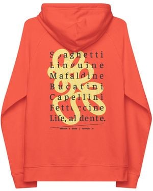 Anchor and Crew Burnt Eleven Life, Al Dente Editions Organic Cotton Hoodie - Red