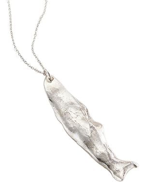 Posh Totty Designs Fortune Fish Large Pendant Necklace - Metallic