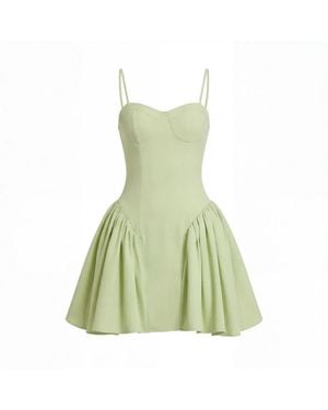 Mac Duggal Sweetheart Neck Spaghetti Strap Mini Dress - Green