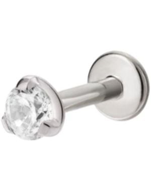 Vanhi 3Mm Martini Set Threadless Flat Back Titanium Cartilage Stud - White