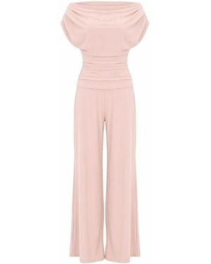 Atom Label Carbon Jumpsuit - Pink