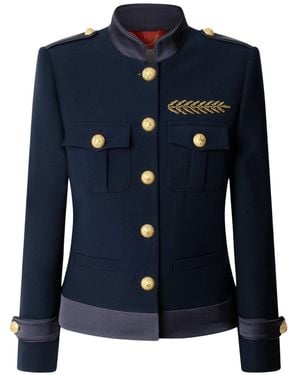 The Extreme Collection Military Jacket With Embroidery Ilva Star - Blue