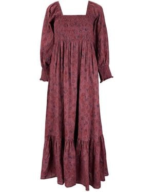 Em & Shi Berry Smocked Dress - Red