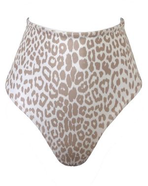Terra Dea Acapulco Reversible High Waist Bikini Briefs Leopard & White