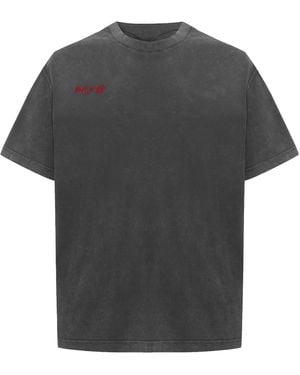 Pcfg Acid Washed Track Tee - Grey