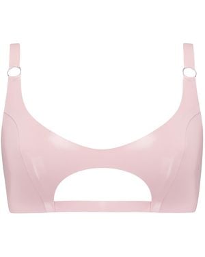 Elissa Poppy Latex Cut Out Bralette - Pink