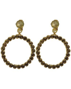 Vickisarge Champagne Hoop Earrings - Metallic