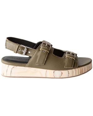 Fortress Leja Flatform Sandal Cactus Grained Nappa - Green
