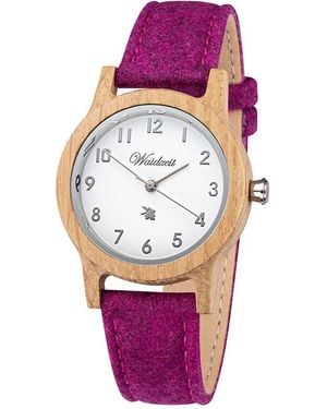 Waidzeit Barrique Alpine Watch With Merino Wool Strap - Purple