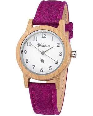 Waidzeit Barrique Alpine Watch With Merino Wool Strap - Purple
