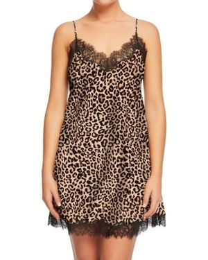 SAINTED SISTERS Neutrals Scarlett Leopard Chemise - Brown