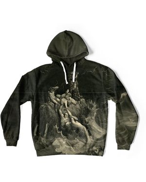 Aloha From Deer The Holy Bible Plate I The Deluge Oversize Hoodie - Green