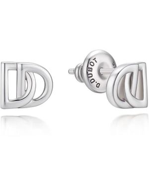 Didier Dubot Miss. Doux Double D Stud Earring - White