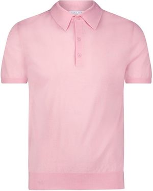 George Patrick Lemonade Cashmere Polo Shirt - Pink