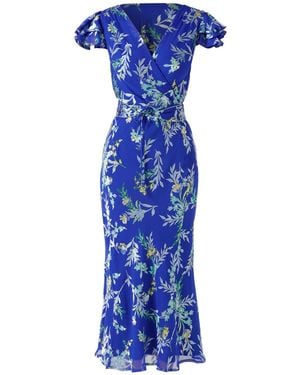 SACHA DRAKE Evelyn Midi Dress - Blue