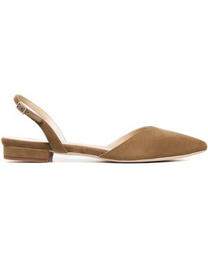 Ginissima Alice V-Cut Slingback Flats - Natural