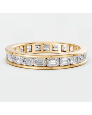 Aya Fine Jewelry 1.55 Ct Emerald Cut Lab Grown Diamond Eternity Ring - Metallic