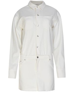 Circular Path Jordan Denim Dress - White