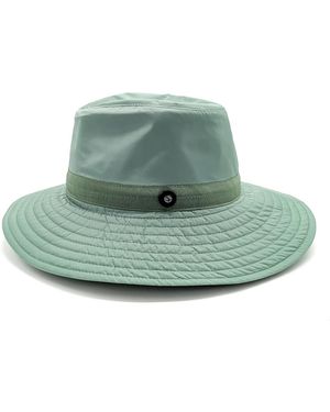 DORIA 1905 Waterproof Fabric Wide Brim Drop Hat - Green