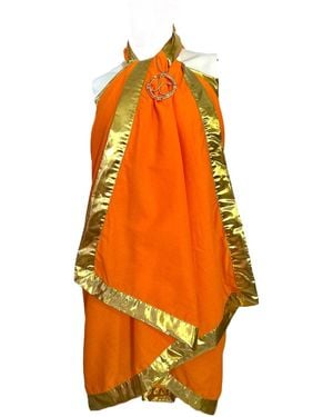 Julia Clancey Cotton Voile Tigre Pendant Sarong - Orange