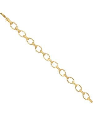 Lila Rasa Oval Hammered Link Bracelet - Metallic