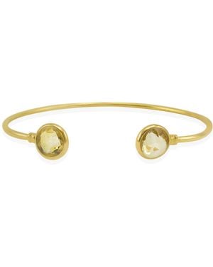 Vintouch Italy Brio Citrine Gold Vermeil Cuff Bracelet - Multicolour