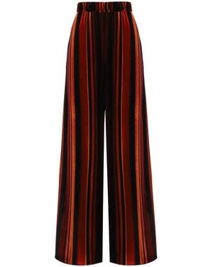 Julia Allert Retro Wide-Leg Trousers - Red