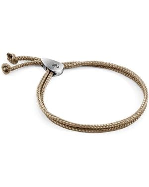 Anchor and Crew Sand Pembroke & Rope Bracelet - Metallic