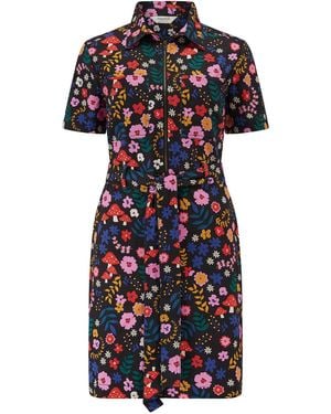 Sugarhill Tasha Mini Dress, Multi, Toadstool Floral - Blue