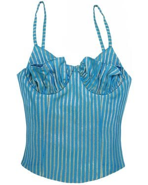 28Natelier The Saya Ruffled Corset - Blue