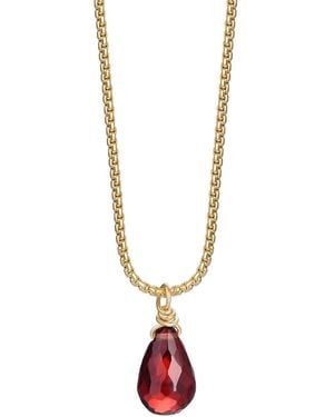 Katy Faye Colette Garnet Necklace - Metallic