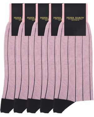 Peper Harow - Made in England Groomsmen's Socks Bundle - Pink