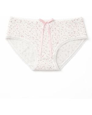 ADIBA Rosebud Cotton Brief - White
