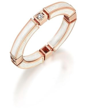 C|Nd|N by Candan Balto Megaron & Mother Of Pearl Enamel Ring - Metallic