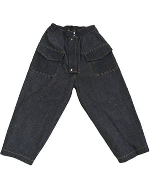 Zasta Studio Collision Denim Trousers - Blue