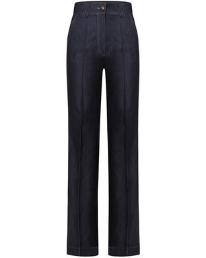 Tia Dorraine Straight-Leg Denim Trousers - Blue