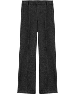 Nocturne High-Rise Tailored Straight-Leg Pants - Black