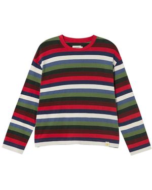 Thinking Mu Striped Emily T-Shirt - Red