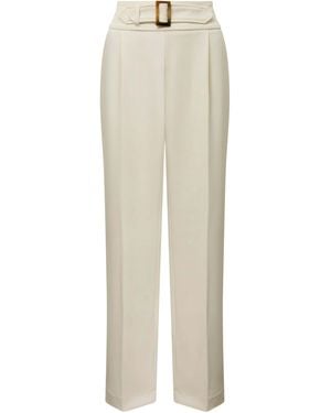 James Lakeland Neutrals Buckle Waist Cream Pants - White