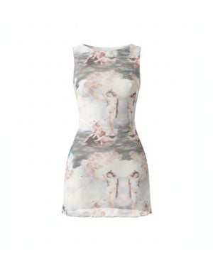 Alia Studio Soleil Mini Mesh Dress - Grey