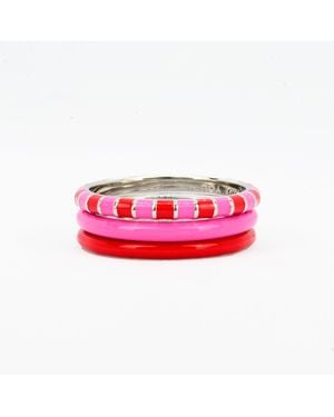 Pinnole I Love You Ring Stack - Pink