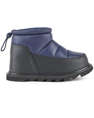 United Nude Quilted Puffer Ankle Booties - Blue