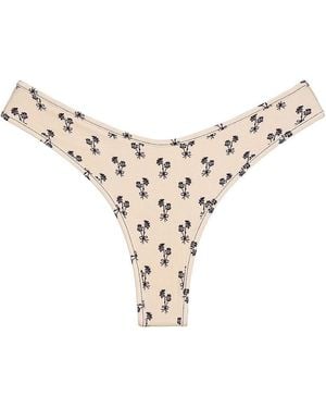 Montce Cynthia Floral Lulu Bikini Bottom - White