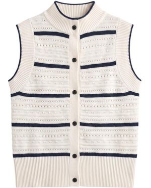 Brodie Cashmere Textured Taylor Cashmere Tank - Natural