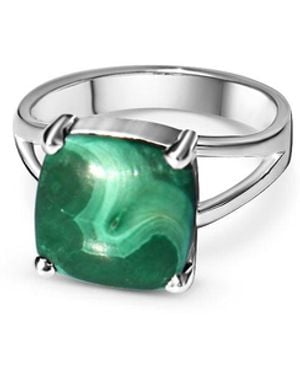 FV Jewellery La Stèle Malachite Square Ring - Green