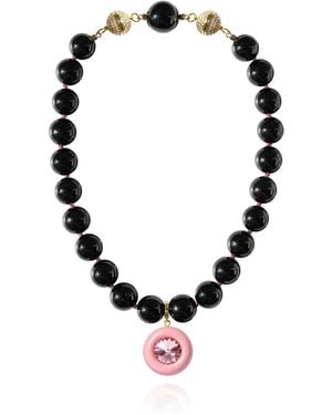 Saule Label Lola Onyx Necklace - Black