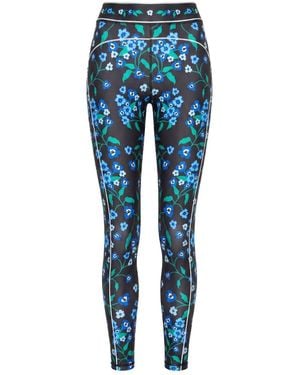 Jessie Zhao New York Garden Nocturne High-Waisted Leggings - Blue