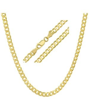 Kylie Harper Italian 4Mm Miami Cuban Curb Chain Necklace - Metallic