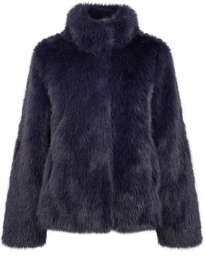 ISSY LONDON Halle Jacket Luxe Vegan Faux Fur - Blue