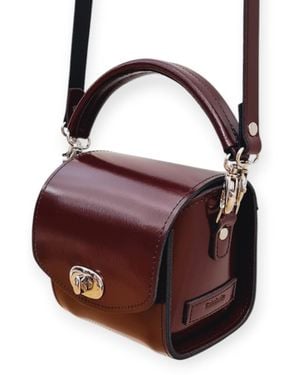 Zatchels Bauble Handmade High Shine Leather Handbag - Brown